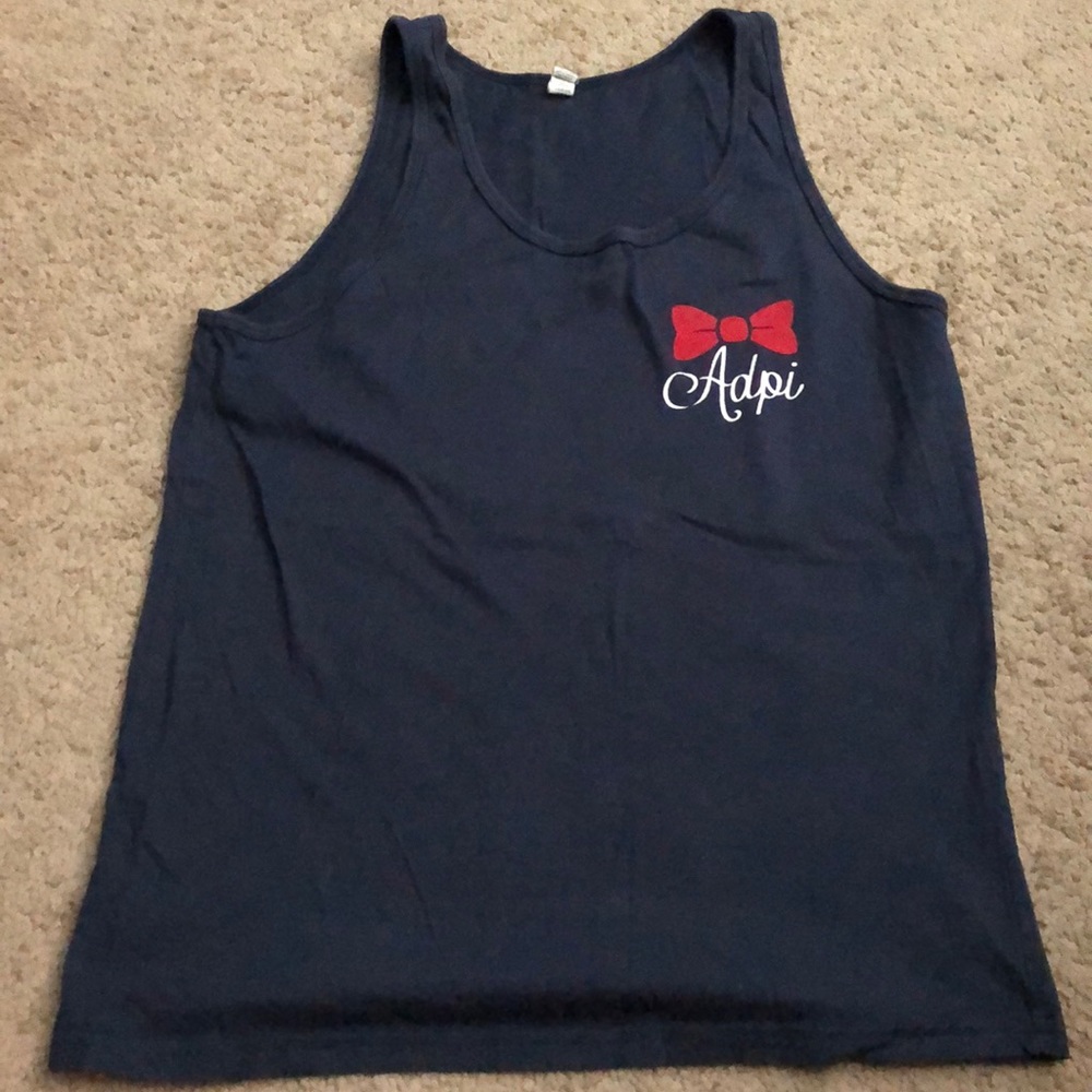 ADPI Bow Navy Blue Tank Top